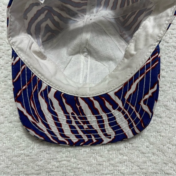 Busch Beer Tiger Pattern Blue Red Snap Back Cap Hat - Picture 5 of 9
